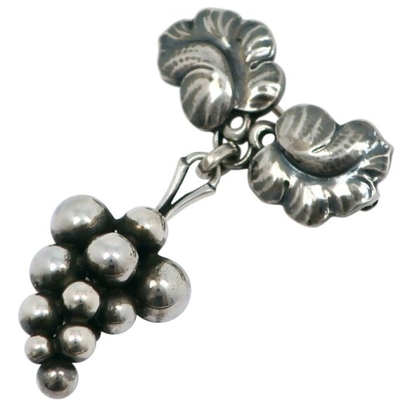 Georg Jensen Moonlight grape Brooch grapes #217A Silver925 9.7g unisex - Picture 1 of 4